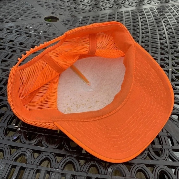 Vintage Coon Hunter Cap Neon Hunting Orange Official Hat SnapBack Trucker - Picture 4 of 7